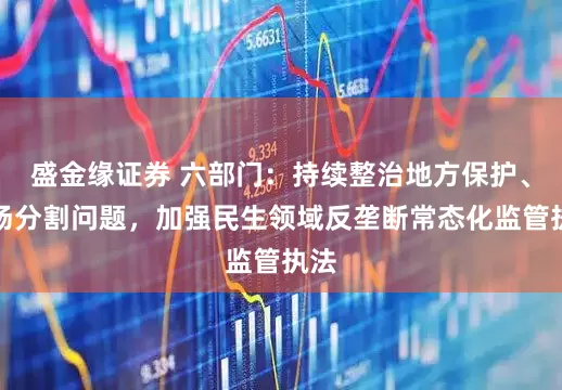 盛金缘证券 六部门：持续整治地方保护、市场分割问题，加强民生领域反垄断常态化监管执法